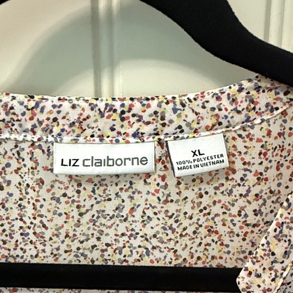 Liz Claiborne Patterned Blouse - Cream and Black - Picture 2 of 3